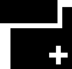 Plus Button Of A Rectangle And A Square Sticker Outline Svg File, Free Vectors File